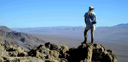 hiker overlooking the valley