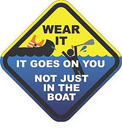 triangle life jacket warning wear it