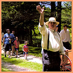 Villagers and visitors join for the parade