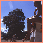 Lifeguard at a river beach in the recreation area