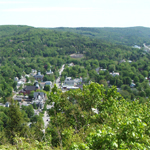 A town seen from a cliff
