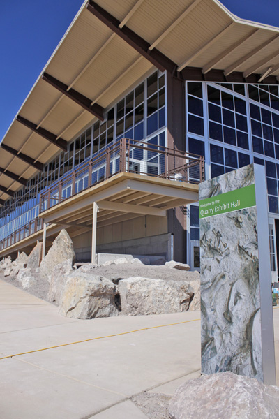Quarry Exhibit Hall in late September 2011, with newly installed exhibit panel. 
