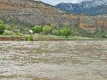 View of Yampa River at Mantle Ranch at 22,000 cfs