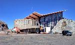 Exterior shot of Quarry Exhibit Hall & parking lot before reconstruction.  