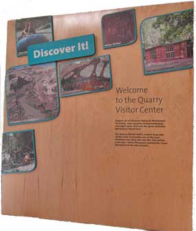 Photos on this "Welcome to Dinosaur NM" panel depict Dinosaur's diverse resources. 
