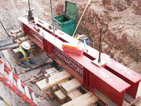 Quarry Exhibit Hall construction 