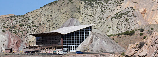 Visitors can once again gaze at the dinosaur fossils located on the cliff within the Quarry Exhibit Hall.
