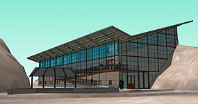 Architectural concept for the Quarry Exhibit Hall