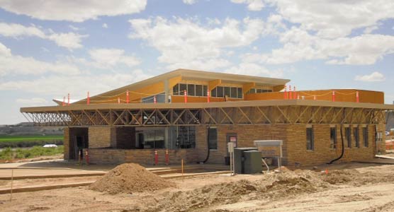 View of the rear of the Quarry Exhibit Hall.