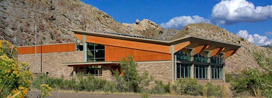 View of the Quarry Visitor Center. 