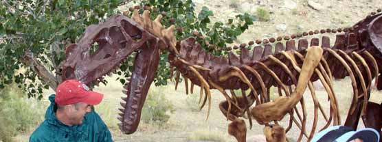 A Ceratosaurus puppet 