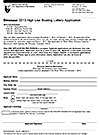 2013 Lottery Application