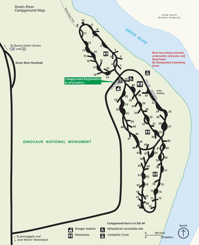 Green River Campground map