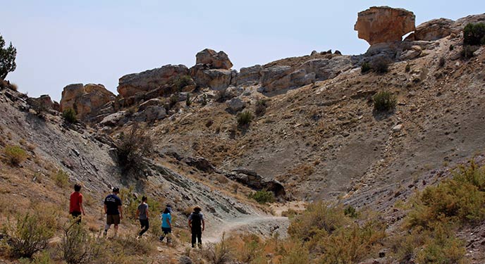 Hikers on the Fossil Discovery Trail