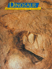 Cover of book with dinosaur skull.