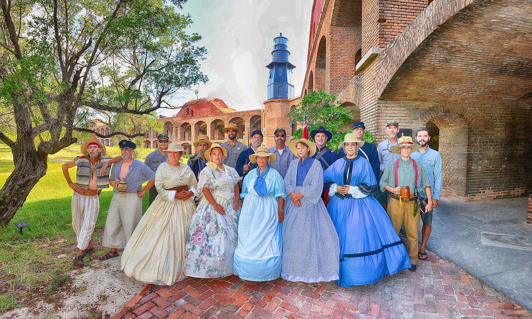 Living History actors at Fort JEfferson