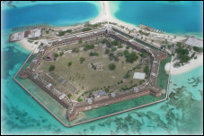 Aerial View of Fort Jefferson on Garden Key
