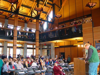 Grand Opening ceremony for the Henry M. Jackson Memorial Visitor Center at Mount Rainier National Park, Washington.