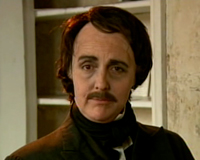 Photo of Park Ranger Helen McKenna-Uff dressed as Edgar Allan Poe