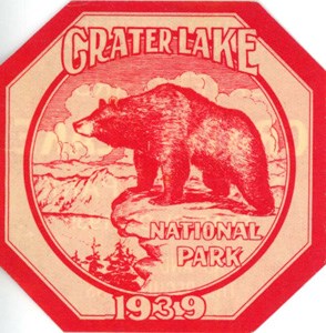 Window sticker for Crater Lake.