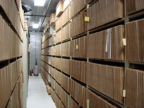 Edison disc phonograph storage room.
