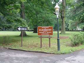 The entrance to Edison's Glenmont on the corner of Honeysuckle and Glen Avenue. The entrance to Edison's Glenmont on the corner of Honeysuckle and Glen Avenue.