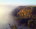 Foggy Sunrise Over The Mississippi River