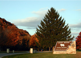 The Monument's Entrance Sign