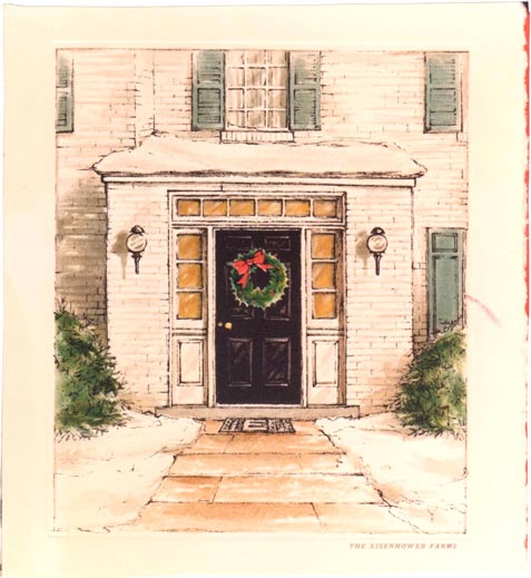 Eisenhower home Christmas card
