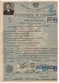 Portuguese passport of Manuel Jose Machado Dos Santos, 1930