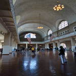 Visitors in Ellis Island's Great Hall
