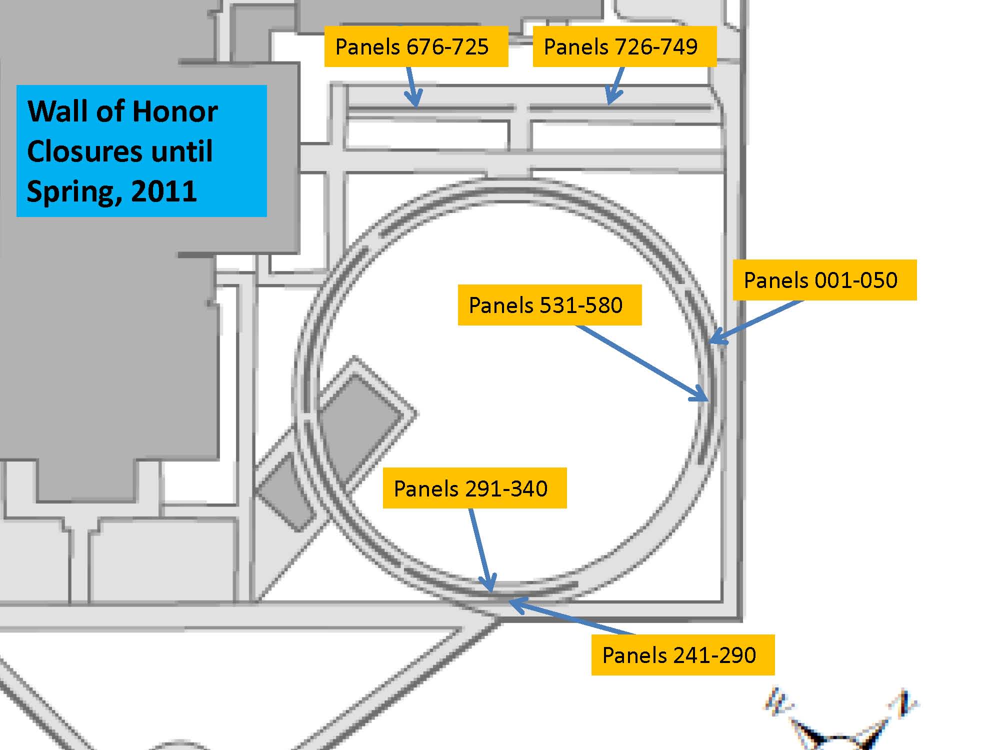 Wall of Honor Closures