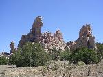 Several hoodoo rocks near Sandstone Bluffs