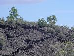 A rounded slope of pahoehoe lava.
