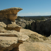 Interesting formations await you on top of the bluff.