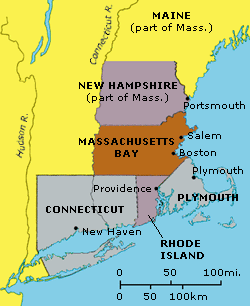 What was the political structure in the New England colonies like?