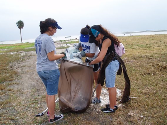 Volunteers Help the park in many ways - here they are picking up trash
