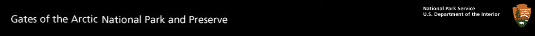 National Park Service logo and Gates of the Arctic National Park and Preserve text.