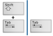 Shift and Tab Keys Icon