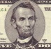 Abraham Lincoln on the five dollar bill