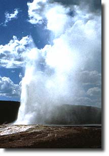 Giantess Geyser is known for infrequent, but violent eruptions.