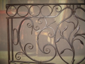 This is a section of railing that George Washington stood behind when he became the first U.S. president.