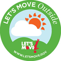 Lets Move Outside Junior Ranger logo.