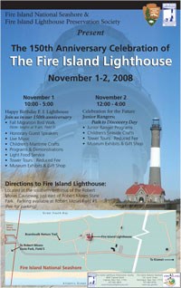 Poster for 150th Anniversary Celebration of Fire Island Lighthouse.