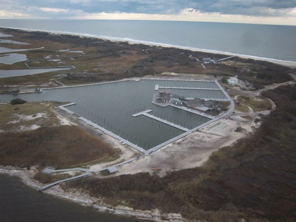 Aerial view of Watch Hill, Fire Island, on November 2, 2012.