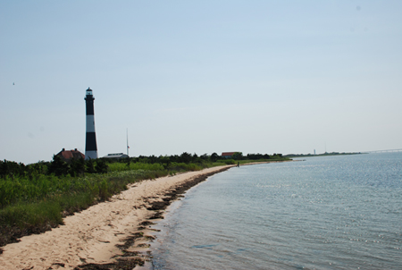 View of Fire Island Lighthouse from the Great South Bay