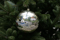 White House Photo of Fire Island Ornament on tree.