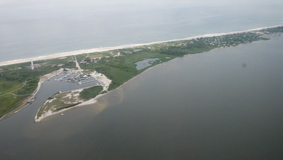 Aerial view of Watch Hill on Fire Island 