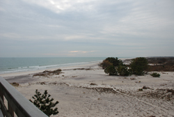 View of Fire Island Wilderness and Beach from the overlook at the Visitor Center