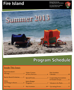 Fire Island Summer 2013  Program Schedule cover